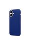 Apple iPhone 16 Compatible Case with Velvet Inside, Erasable Launch Silicone Case, Navy Blue - 4