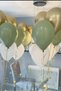 Mildew Green White Gold Chrome Balloon Set 16 Pieces Birthday Party Balloon Party Decoration - 3