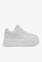 Women's White High Sole Comfortable Lace-Up Shoes Sneakers - 4