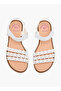 Girls Floral Strap Hook & Loop Sandals