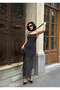 Premium Trend Scarf and Polka Dot Piece Ruffled Strap Chiffon Dress - 6