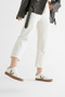 Women's White Beige Rubber Sole Comfortable Lace-Up Sneakers - 4