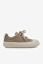 Women's Beige Comfortable Fit Rubber Sole Lace-Up Sneakers