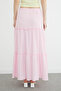Elastic Waist Buruqu Fabric Skirt - 8