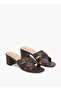 Women Printed Block Heel Slip-On Sandals