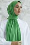 شال ليني من القطن الممشط - أخضر - 4