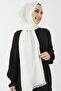 Luda Chain Pattern Cotton Piece Jacquard Shawl - White - 3
