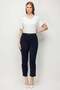 Thick Elastic Waist Side Pocketed Pants