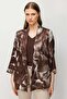 Short-Sleeved Patterned Jacket