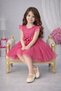 Sleeveless Tulle Girls Evening Dress Party Dress Silvery Fuchsia Color - 2