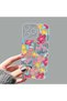 iPhone 14 Pro Max Compatible Camera Protected Anti-Shock Aesthetic Print Patterned Transparent Silicone Case