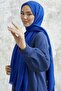 Levi Bamboo Kraş Shawl - Cobalt Blue - 5
