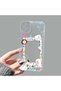iPhone 11 Compatible Camera Protected Anti-Shock Aesthetic Print Patterned Transparent Silicone Case