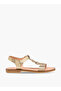 Girls Metallic Heart Sandals - 2