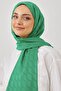 شال جاكار حريري بنمط الماء - أخضر - 3