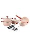 Granite Cookware Set, 12 pcs, Pink