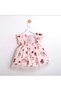Girls' Lined Back Detail Strawberry Rabbit Dress - 6