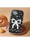 Oppo A15S Compatible Camera Protected Black Soft Silicone Phone Case Bowknot Patterned - 2
