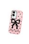 Vivo Y04 Compatible Camera Protected Pink Soft Silicone Phone Case Bowknot Patterned - 3