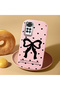 Redmi Note 11S Compatible Camera Protected Pink Soft Silicone Phone Case Bowknot Patterned - 2