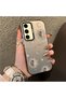 Samsung Galaxy S24 Fe Compatible Gold Tone Star Patterned Acrylic Material Phone Case