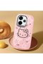 Redmi 13X Compatible Hello Kitty Patterned Camera Protected Pink Soft Silicone Phone Case - 3