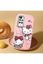 Redmi 10 Compatible Camera Protected Pink Soft Silicone Phone Case Hello Kitty Patterned - 2