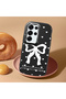 Samsung Galaxy S25 Ultra Compatible Camera Protected Black Soft Silicone Phone Case Bowknot Patterned - 2