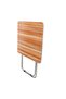 Wooden Square Folding Table with Metallic Stand - 6