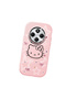 حافظة هاتف من السيليكون الناعم باللون الوردي متوافقة مع هاتف Redmi 14C مع حماية للكاميرا من Hello Kitty منقوش - 3