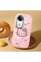 حافظة هاتف من السيليكون الناعم باللون الوردي متوافقة مع كاميرا Hello Kitty منقوش من Vivo V50 - 2