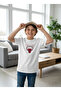 Boys' White Printed T-Shirt