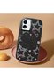 iPhone 16 Plus Compatible Hello Kitty Patterned Camera Protected Black Soft Silicone Phone Case - 2