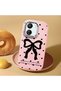 Redmi 13C Compatible Camera Protected Pink Soft Silicone Phone Case Bowknot Patterned - 2