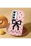 Samsung Galaxy A35 Compatible Camera Protected Pink Soft Silicone Phone Case Bowknot Patterned - 2