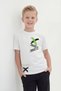 X White Printed Round Neck Short Sleeve Boys' T-Shirt