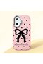 Poco F7 Compatible Camera Protected Pink Soft Silicone Phone Case Bowknot Patterned
