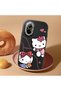 Realme C67 Compatible Camera Protected Black Soft Silicone Phone Case Hello Kitty Patterned - 2