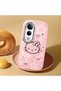 حافظة هاتف من السيليكون الناعم باللون الوردي متوافقة مع هاتف Vivo V50 Lite مع حماية للكاميرا Hello Kitty منقوش - 2
