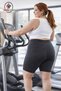 Women's Plus Size High Waist Shaping / Sculpting Biker Leggings Sports Fitness Short Shorts Leggings Black - 4