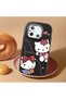 Redmi 12C Compatible Camera Protected Black Soft Silicone Phone Case Hello Kitty Patterned - 2