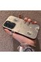 Samsung Galaxy S22 Compatible Gold-Tone Star Patterned Acrylic Material Phone Case - 3