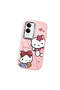 حافظة هاتف من السيليكون الناعم باللون الوردي متوافقة مع كاميرا Vivo Y19 Hello Kitty منقوش - 3
