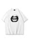 Woman's lips grunge t-shirt white