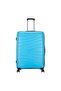 MAXX 4 Wheels Hard Trolley, 67 cm, Blue - 3