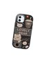 iPhone 12 Mini Compatible Camera Protected Black Soft Silicone Phone Case Cute Bear Patterned - 3