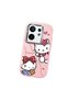 حافظة هاتف من السيليكون الناعم باللون الوردي متوافقة مع كاميرا Vivo X200 Fe، حافظة هاتف Hello Kitty منقوش - 3