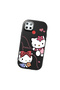 Realme C25 Compatible Camera Protected Black Soft Silicone Phone Case Hello Kitty Patterned - 3