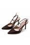 Women's 10 cm Stiletto Heel Pointed Toe H Genuine Leather Stylish Heeled Shoes