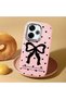 Redmi 13X Compatible Camera Protected Pink Soft Silicone Phone Case Bowknot Patterned - 2